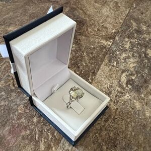 Concerto 4.33 CT. T.W. Green Amethyst and Diamond Sterling Silver Cocktail Ring